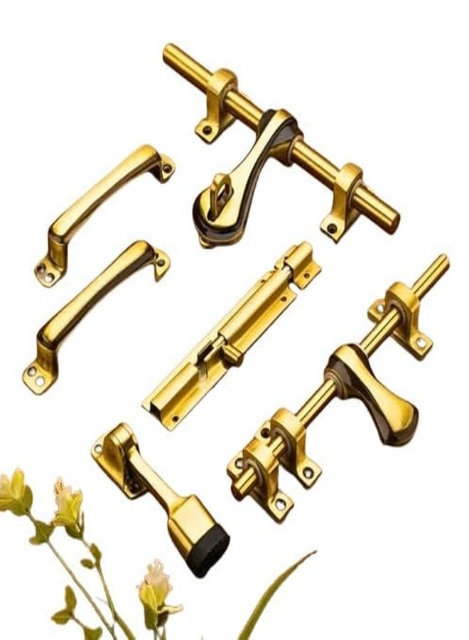 Bhavika Decor Heavy-Duty Door Lock Set - Main Door Lock Handle Set, Brass Lock Body Latch/kundi/chitakni/Chitkini (Tai - Brass Antique)